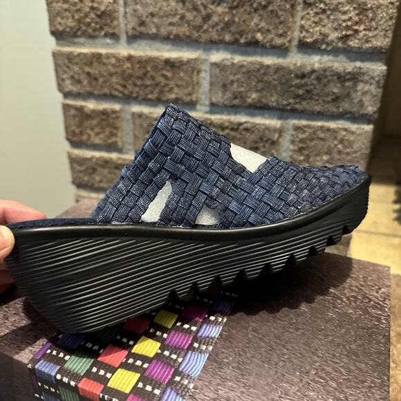 Bernie Mev Lauren Jeans Color Blue Wedge US 8 39 New In Box - Picture 5 of 12